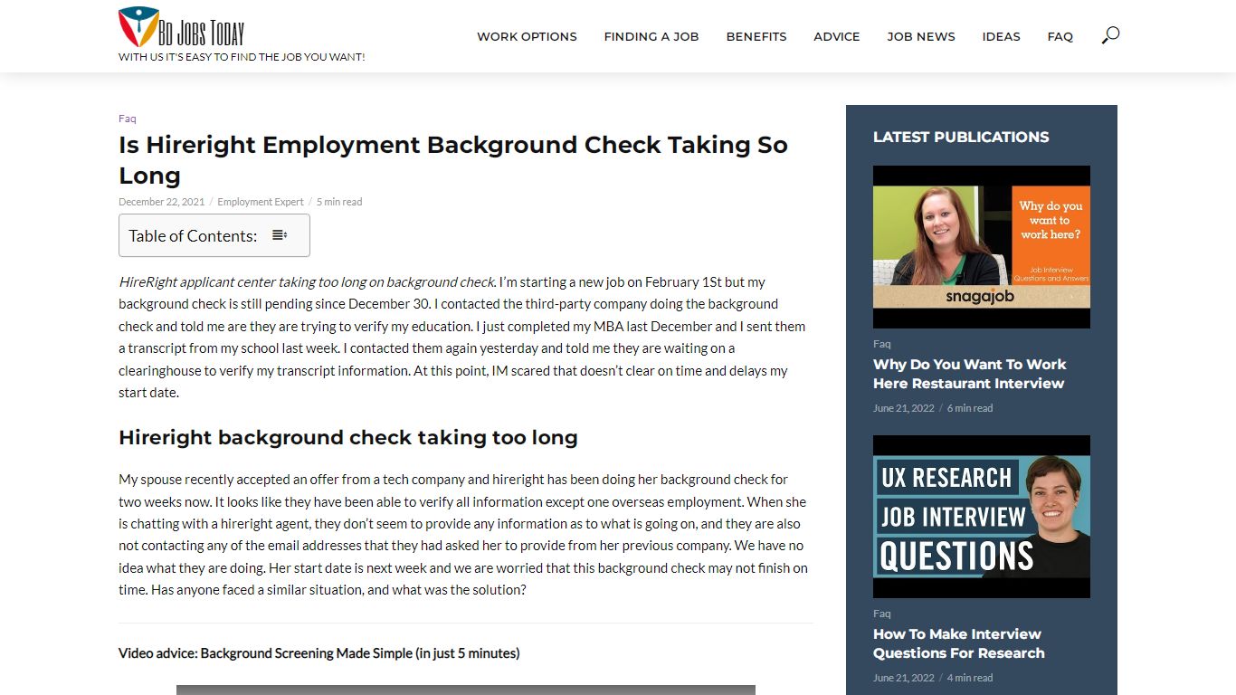 Is Hireright Employment Background Check Taking So Long